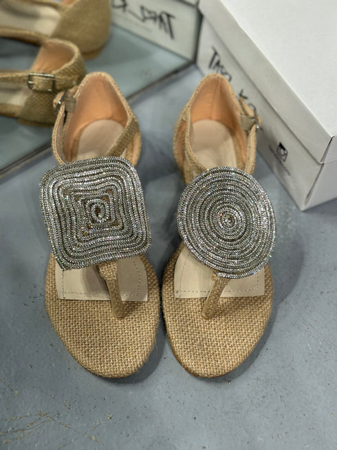 LOTUS HASIR TAŞLI SANDALET